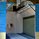 Down draft paint booth